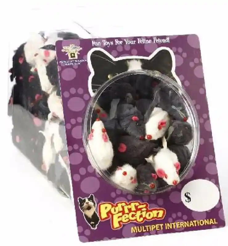Fur Mice Display Assorted 165 Piece
