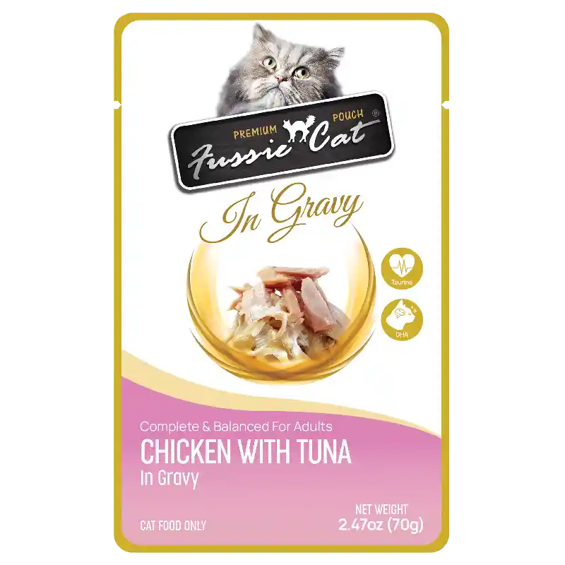 Fussie Chicken Tuna Gravy Pouch 2.47 Oz
