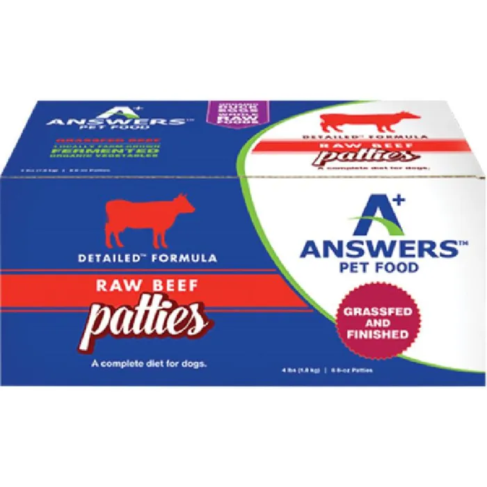 Answers Frozen Detail Beef Patties 4 Lbs