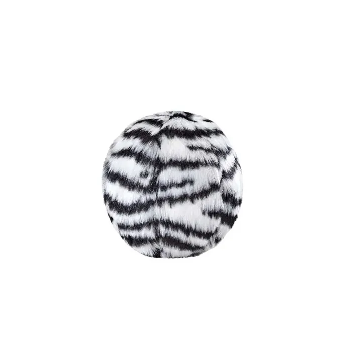Fluff & Tuff Squeakerless Zebra Ball 5.5"