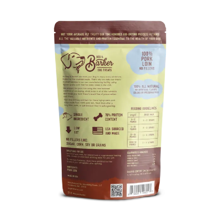 Beg & Barker Dog Treats Porkloinstrips 4-oz.
