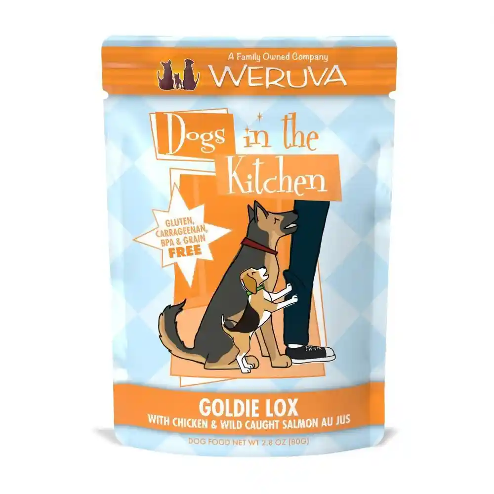 Ditk Goldie Lox Gf Chkn & Slmn Dog Pouches 2.8-oz