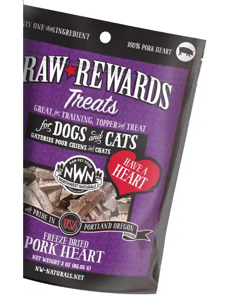 Northwest Naturals Fd Pork Heart Trt 3-oz