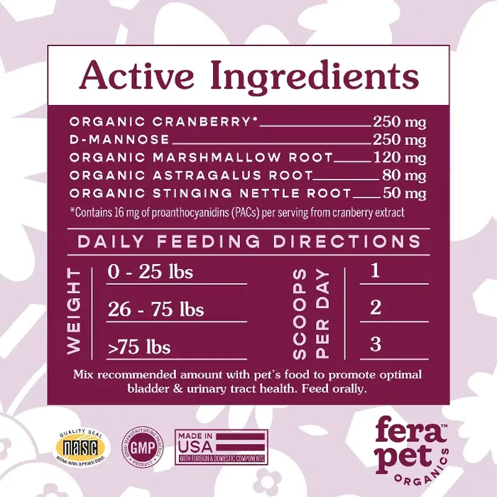 Fera Pet Organics Bladder Powder Chicken 2.16-oz