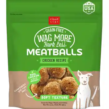 Wag More Bark Less Meatballs Gf Chkn Dog Trt 14-oz