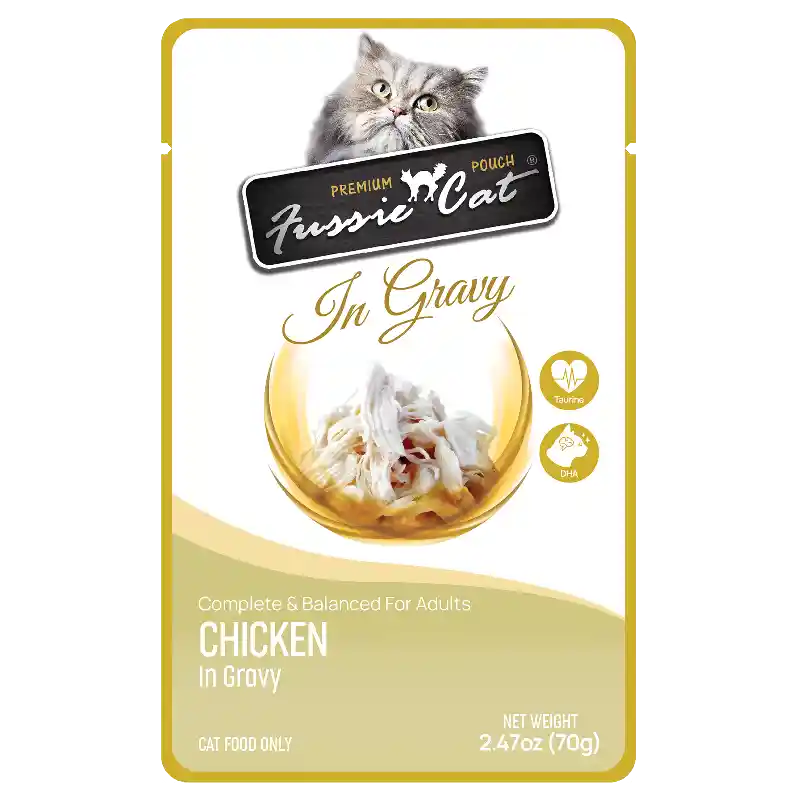 Fussie Cat Chicken In Gravy Pouch 2.47oz