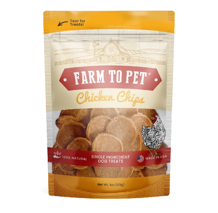 Farm to Pet Chicken Chips 4oz
