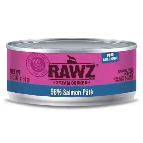 Rawz Cat Cans 96% Salmon Pate 5.5-oz