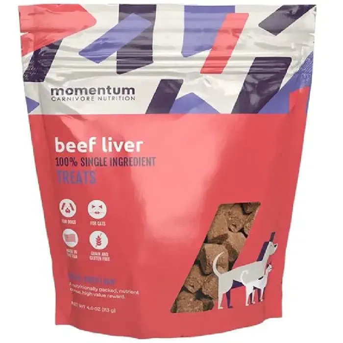 Momentum 4 Oz Dog Beef Liver Fd Treat Gf Ea