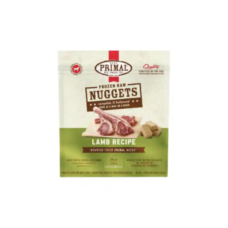 Raw Frozen Canine Lamb Nuggets Dog Food 3-lb
