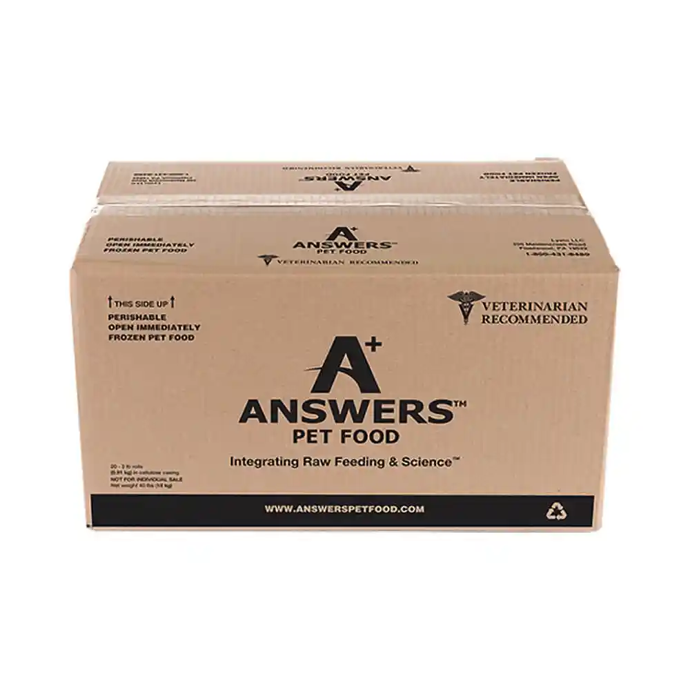 Answers Dog Raw Frzn Detailed Chicken Bulk 40 Lb
