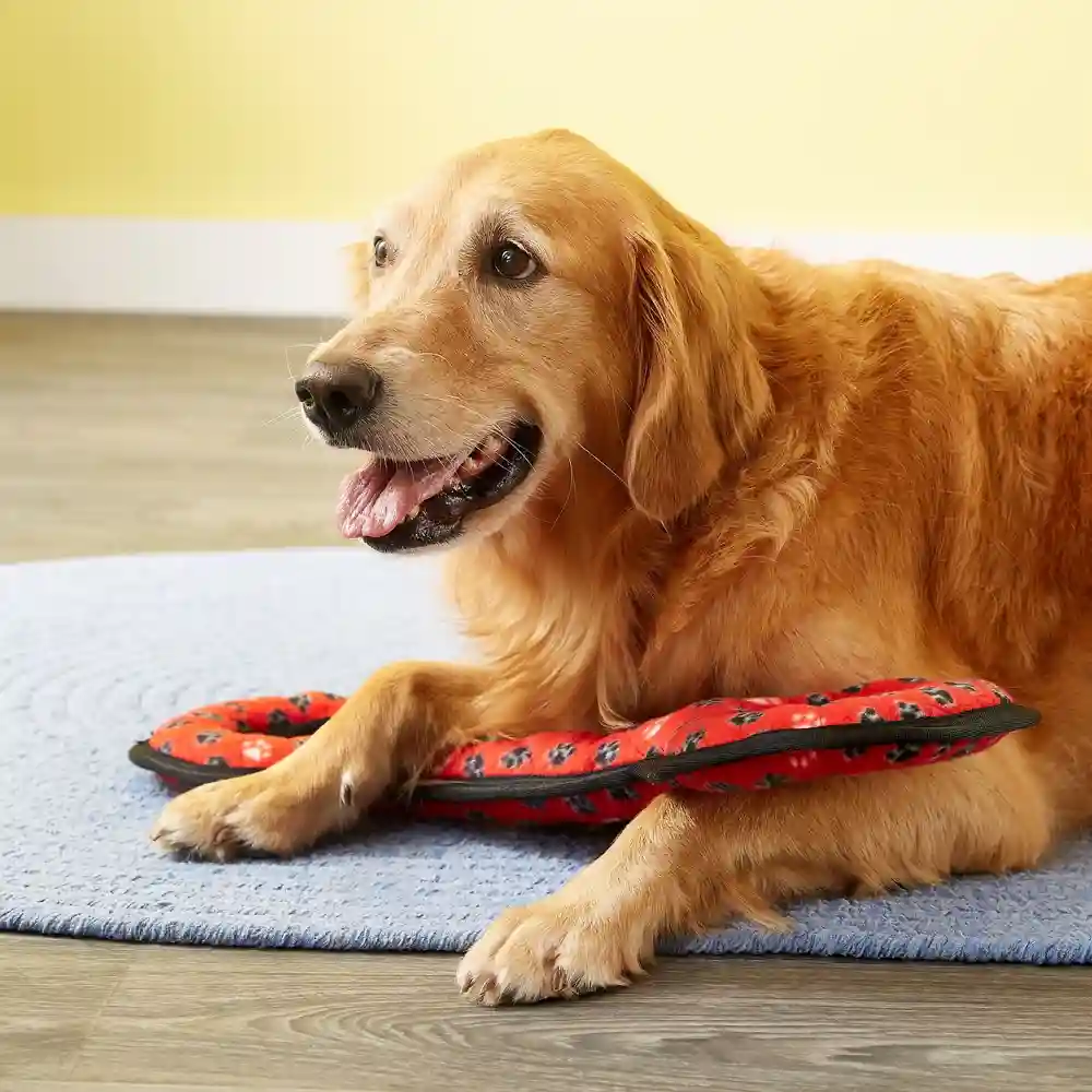 Tuffy Dog Toy Ultimate Tug-o-gear Red Paw