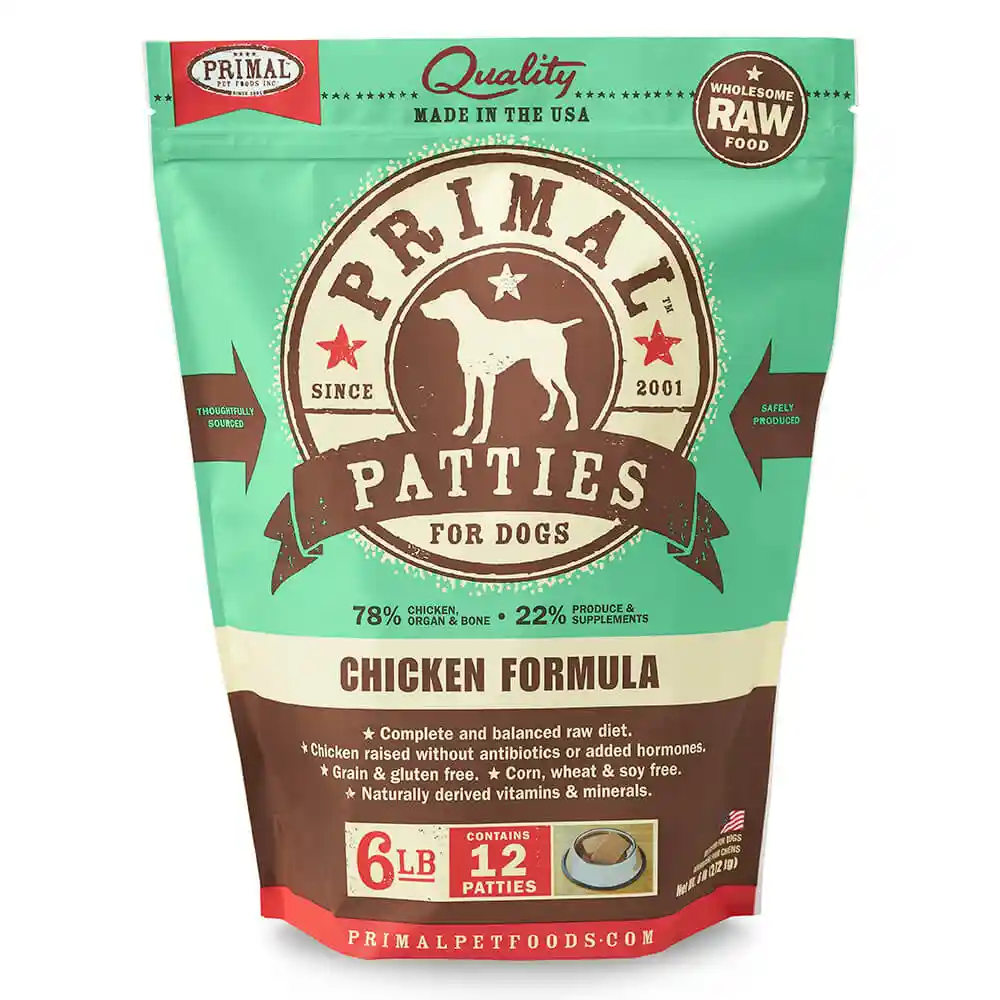 Raw Frozen Canine Chkn Nuggets Dog Food 6-lb