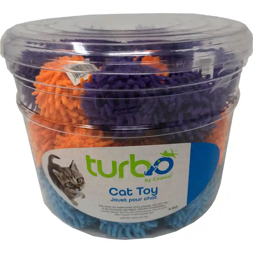 Bulk Cat Toy Bins - Mop Balls 2" 36pcs