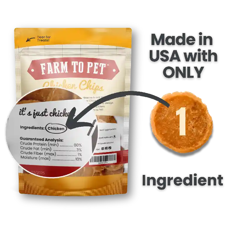 Farm to Pet Chicken Chips 12oz