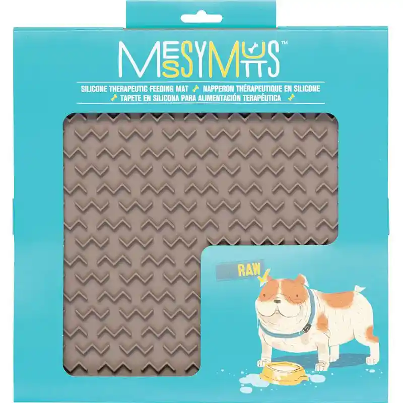Messy Mutts Silicone Slow Feeder Mat Grey