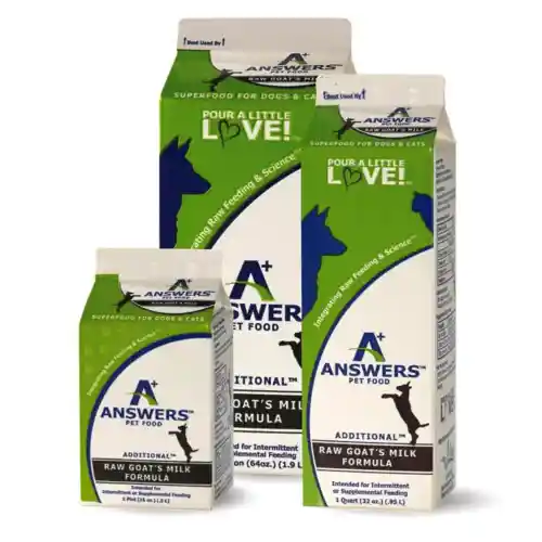 Answers Raw Goats Milk 1/2 Gallon