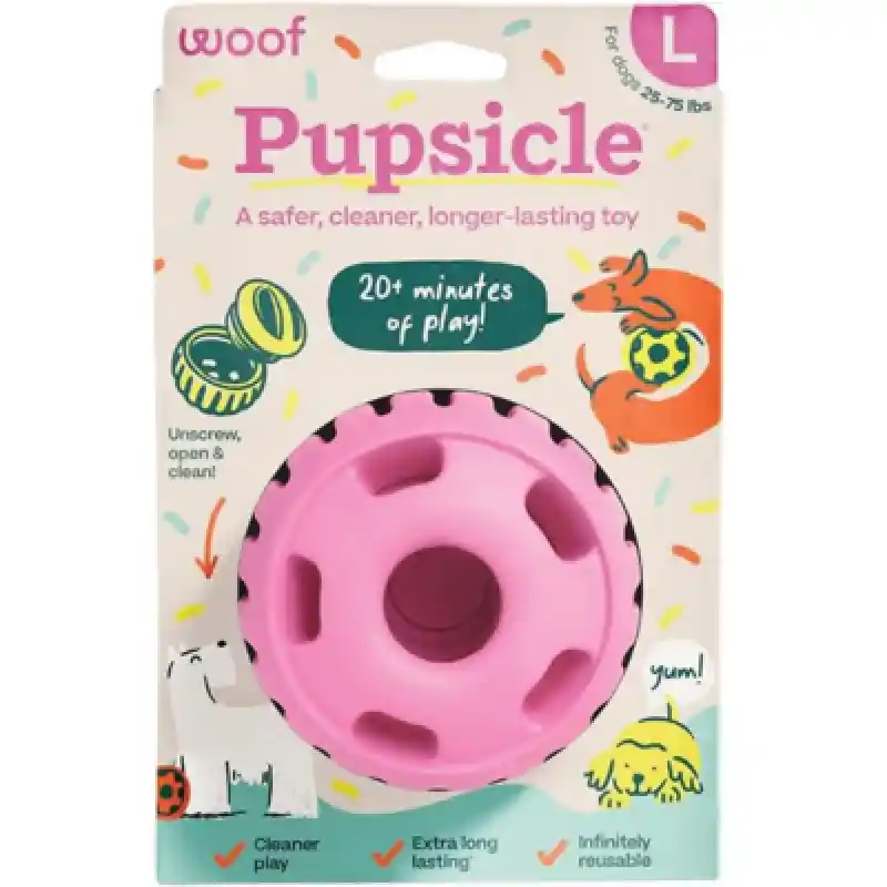 Woof Pupsicle Birthday Pink LG