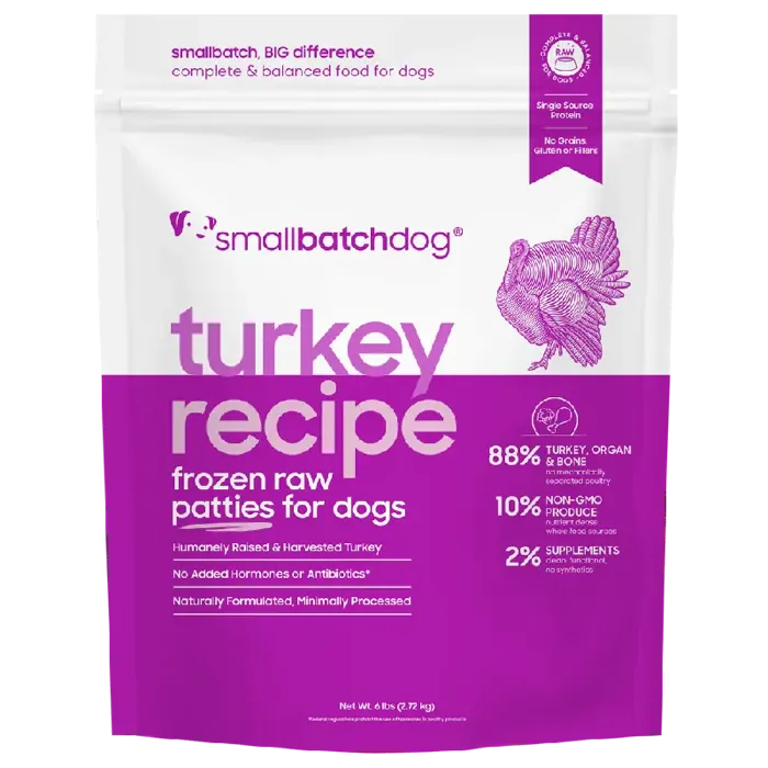 Smallbatch Dog Raw Sliders Turkey 3#
