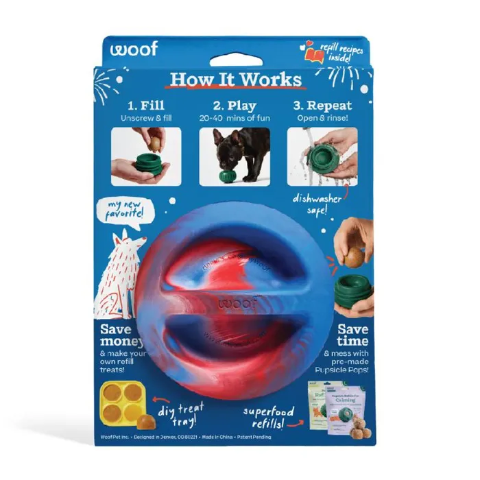 Woof Dog Toy Pupsicle Holiday Fourth Of July Xlarge