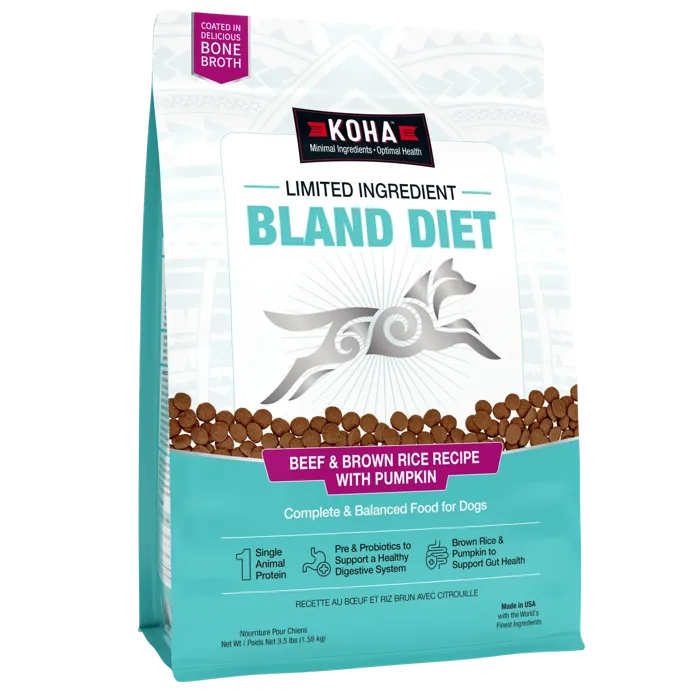 Koha Dry Lid Bland Diet Beef Brown Rice 3.5#