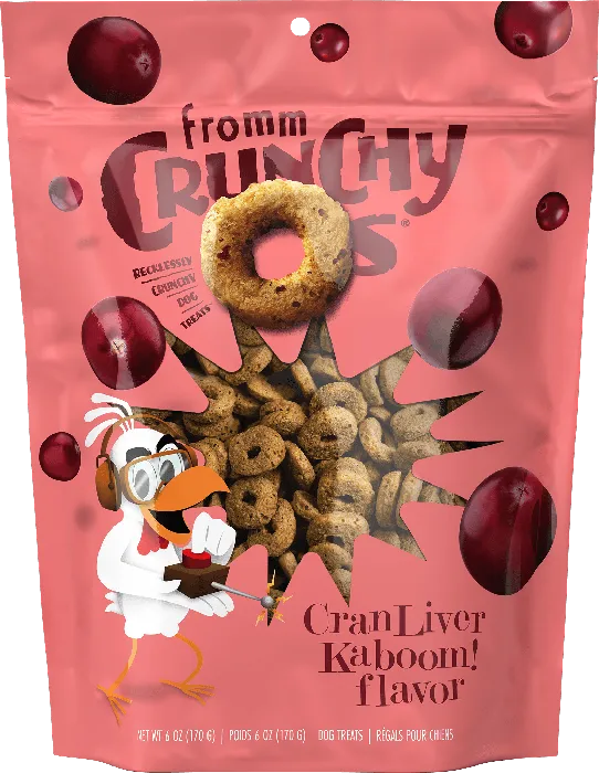 Fromm Crunchy Os CranLiver Kaboom 6 oz front bag