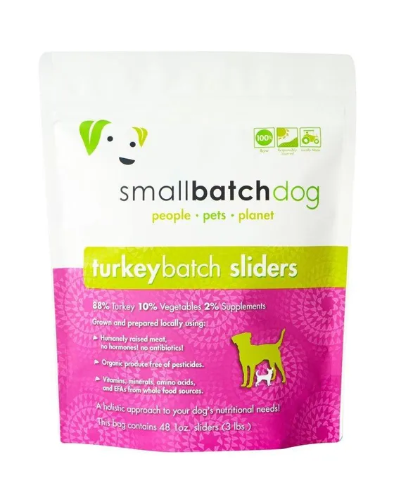 Smallbatch Dog Raw Sliders Turkey 3#
