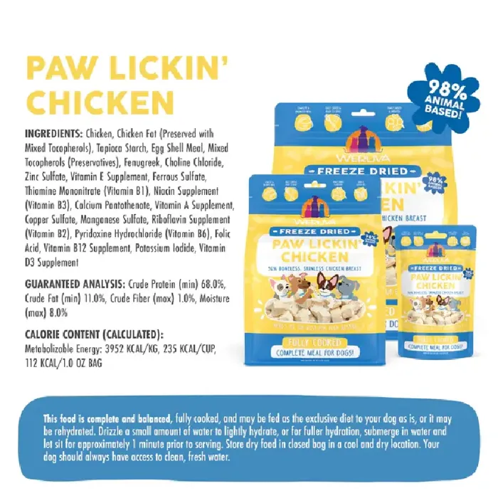 Weruva FD Dog Paw Lickin' Chicken 1oz