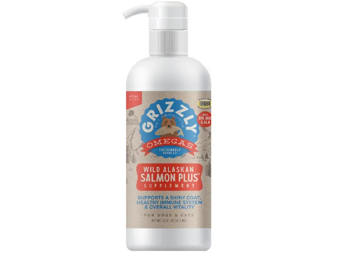Grizzly Slmn Oil Dog Food Supplement 16-oz
