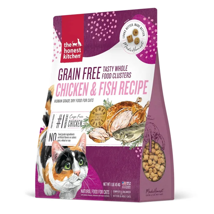 Honest Kitchen Cat Clusters Gf Chkn & Whitefish 1-lb