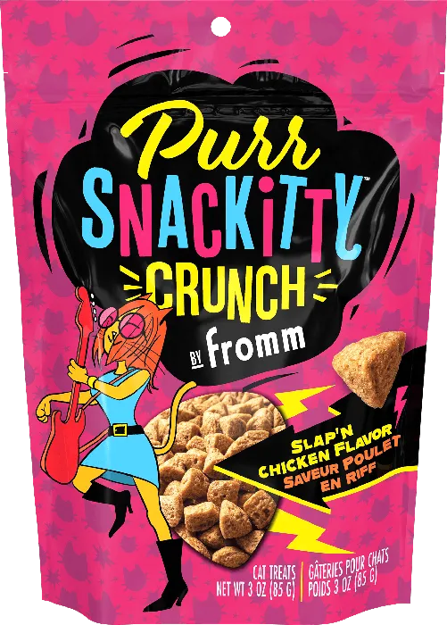 Fromm PurrSnackitty Crunch Slap’n Chicken 3 oz front