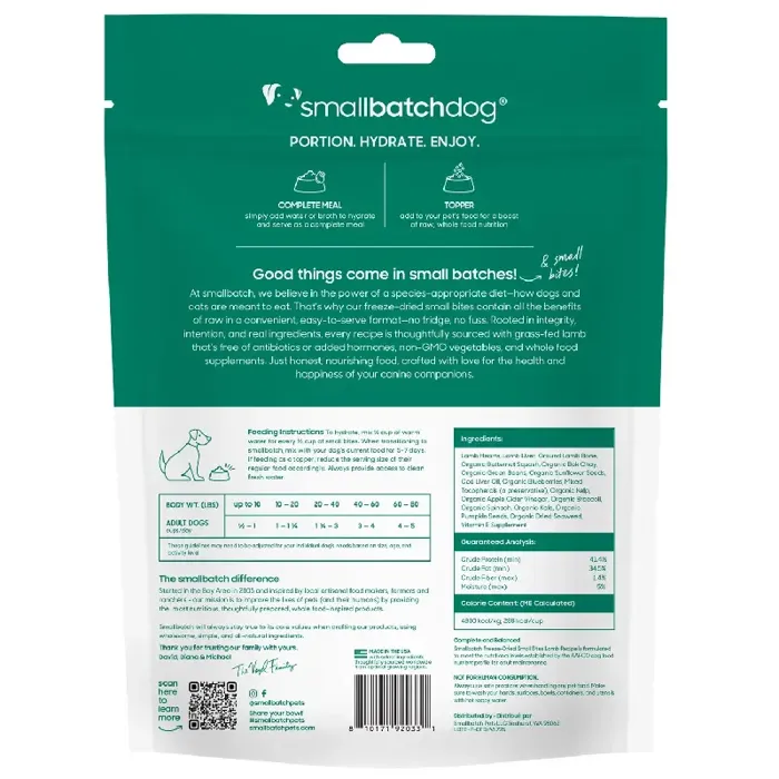 Smallbatch FD Dog Small Bites Lamb 7oz