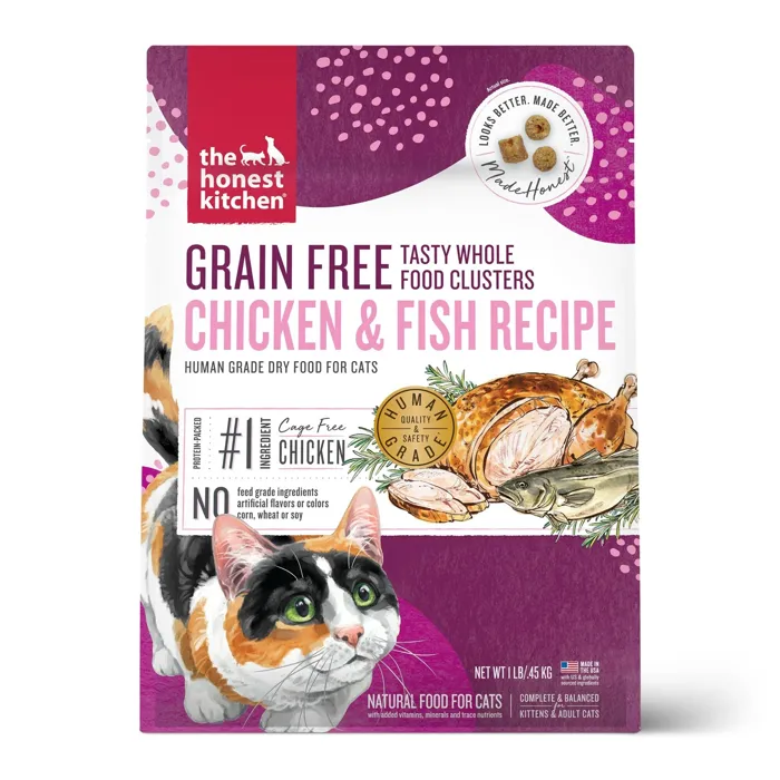 Honest Kitchen Cat Clusters Gf Chkn & Whitefish 1-lb