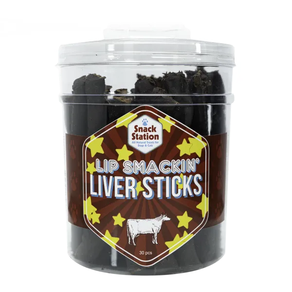 This&that Snack Station Bulk Lip Smackin' Liver Sticks 30 Ct