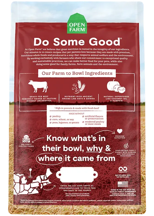 Open Farm Dog Ancient Grain Beef 4#
