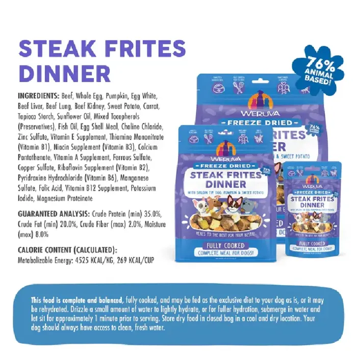 Weruva FD Dog Steak Frites 5.5oz