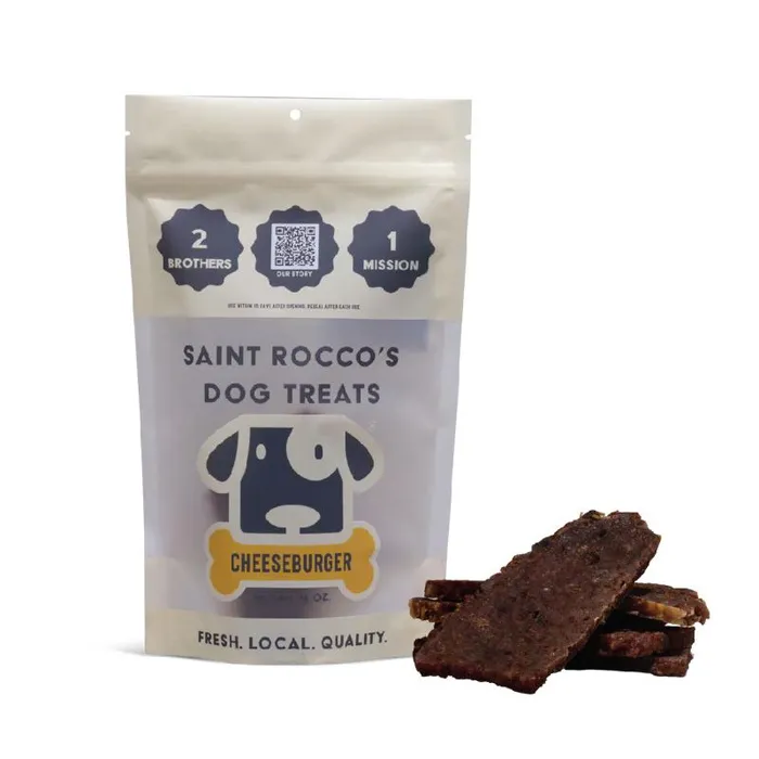 Saint Roccos Dog Treats Cheese Burger 8-oz