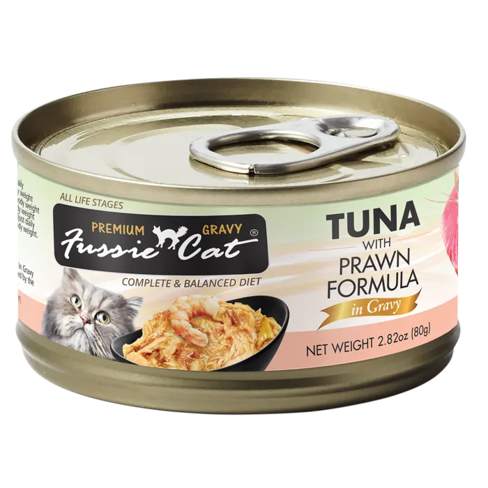 Fussie Cat Tuna/Prawn Gravy 2.82oz