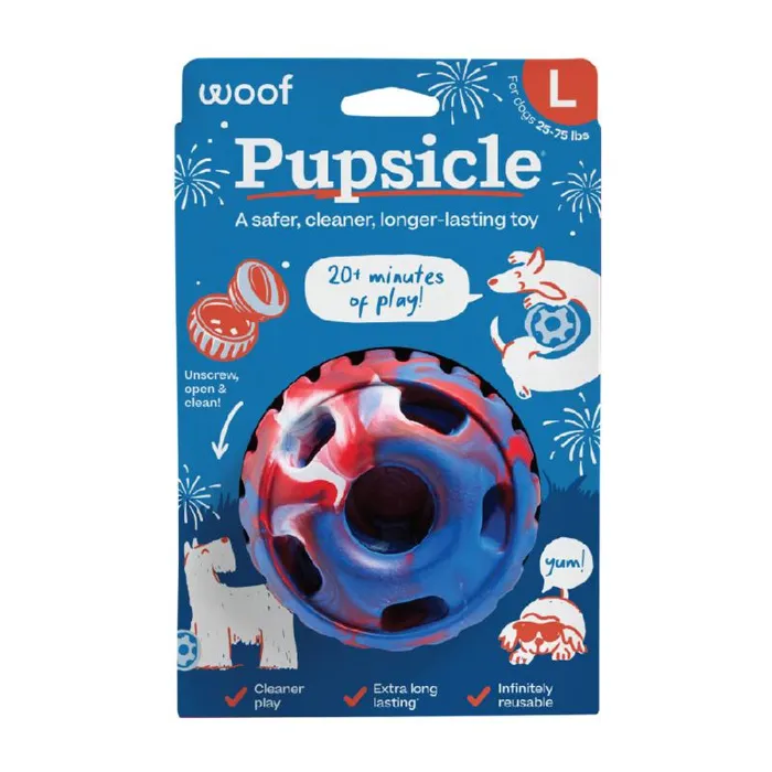 Woof Dog Toy Pupsicle Holiday Fourth Of July Large