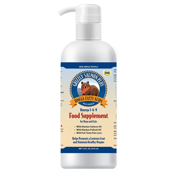 Grizzly Salmon Oil Dog Food Supplement 16 Oz