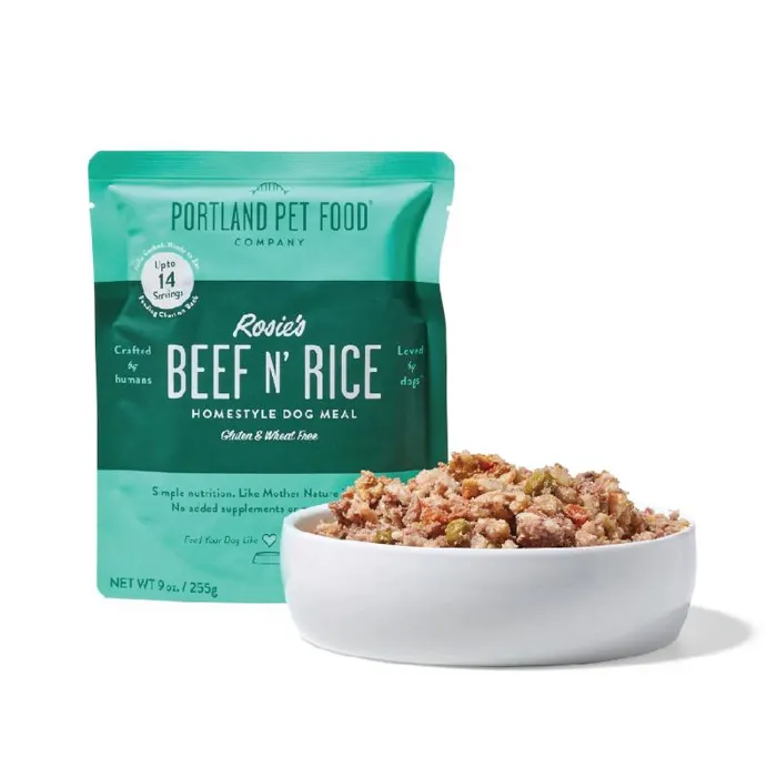 Portland Pet Food Meal Pouch - Rosie's Beef N' Rice 9oz 8pk