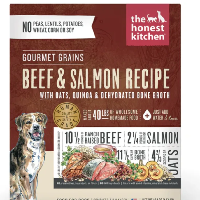 Honest Kitchen Beef Salmon Gourmet Grains 10#
