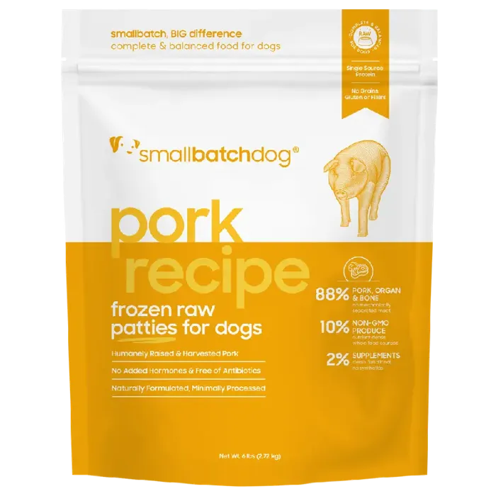 Smallbatch Dog Raw Sliders Pork 3#