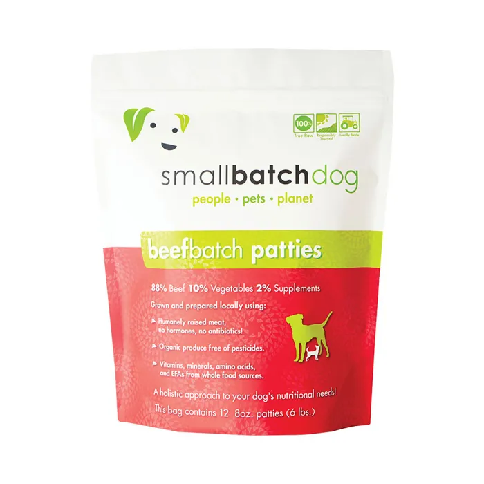 Small Batch Dog Frozen Patties Beef 6-lb