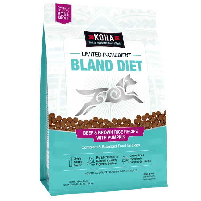 Koha Dry Lid Bland Diet Beef Brown Rice 3.5#