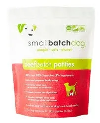 Smallbatch Dog Raw Frzn Beef Patties 6-lb