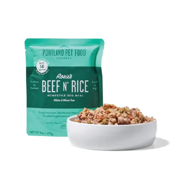 Portland Pet Food Meal Pouch - Rosie's Beef N' Rice 9oz 8pk