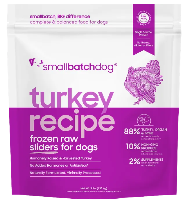 Smallbatch Dog Raw Sliders Turkey 3#